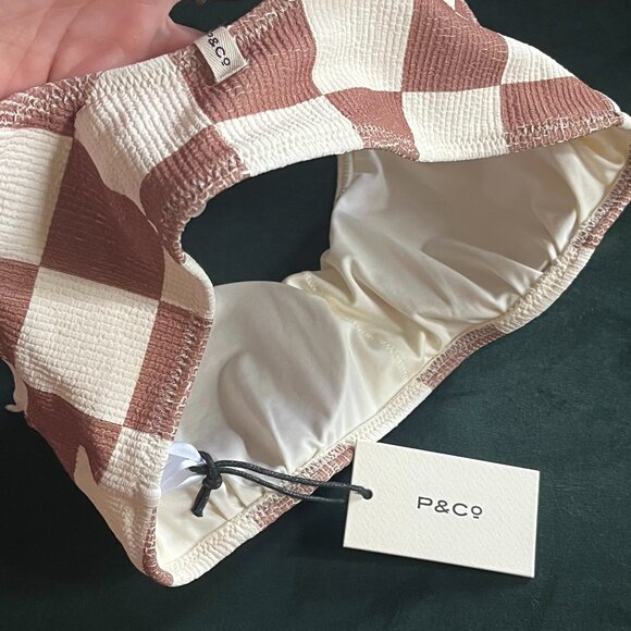 P&Co Women's checkered bikini top UK 8 - Picture 5 of 6